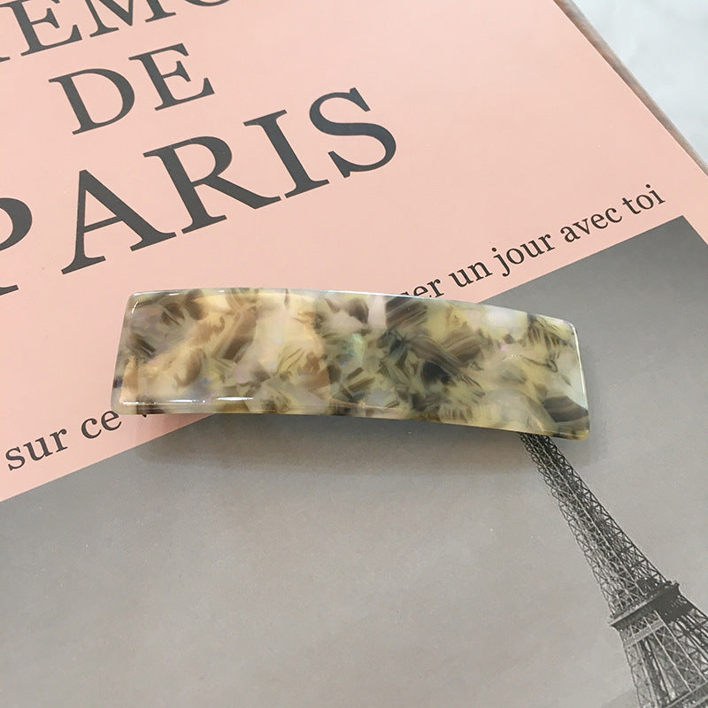 Wholesale Temperament Simple Hair Accessory Horizontal Clip One-line Rectangular Versatile Spring Clip